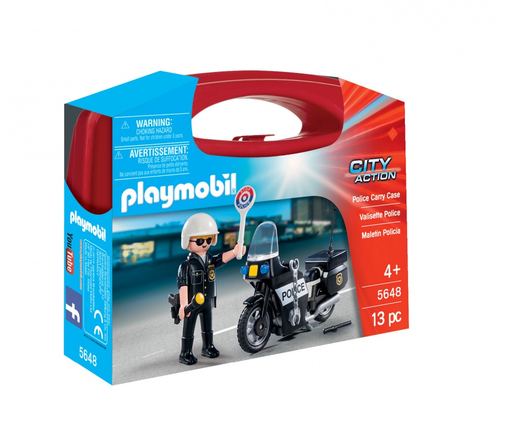 Valisette Motard De Police Playmobil Cultura