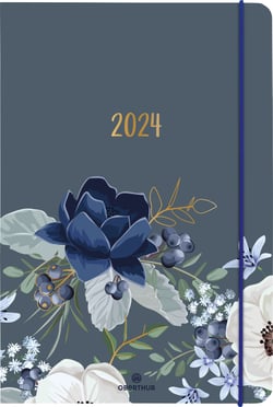 Agenda Civil Semainier 2023 2024 Oberthur Bleu Giverny 24 5 X 17