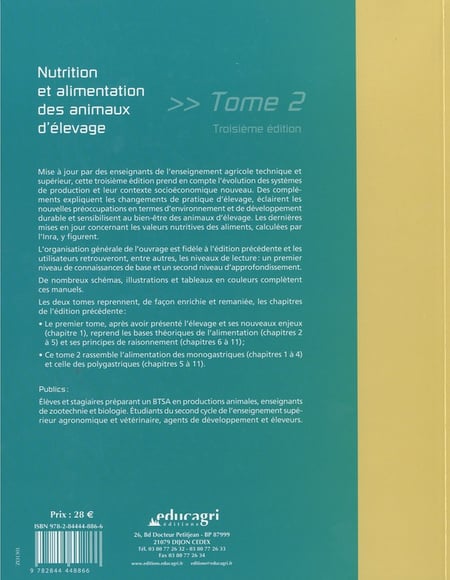 Nutrition et alimentation des animaux d élevage t 2 l alimentation