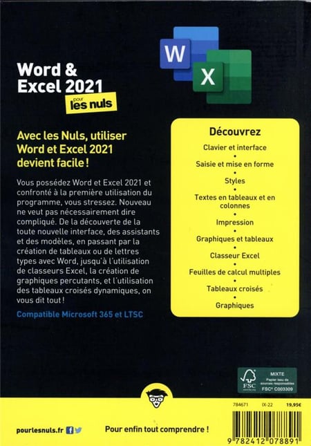 Word et Excel mégapoche pour les nuls édition 2021 Dan Gookin Greg