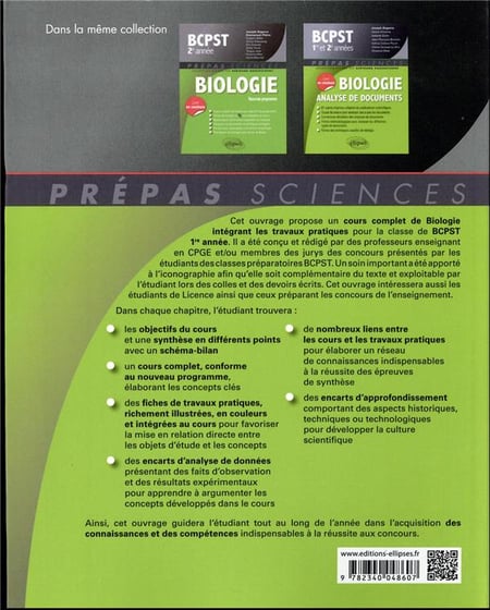 Biologie BCPST 1re année nouveaux programmes Carole Ahyerre