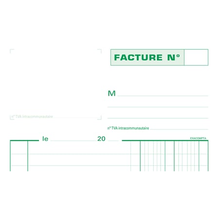 Manifold Factures Avec Mention Tva X Cm Feuillets Dupli