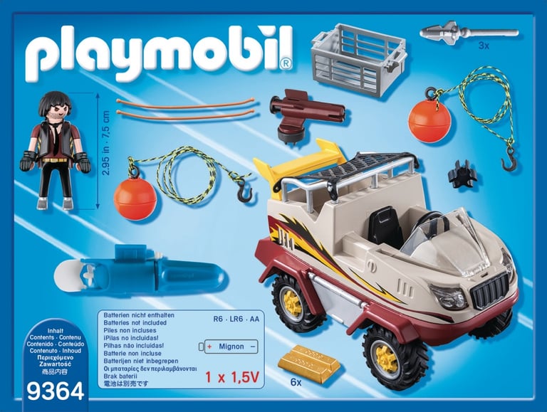 V Hicule Amphibie Et Bandit Playmobil City Action Mini