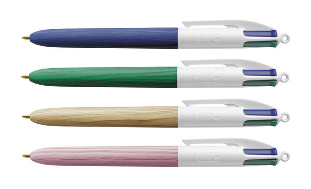 Stylo Bille Couleurs Wood Style Pointe Moyenne Bic Stylo