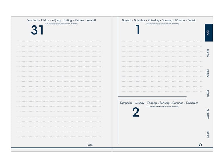 Agenda Scolaire Journalier Pure X Cm Quo Vadis