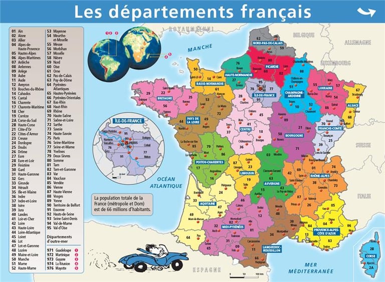 Mini poster le petit nicolas t 6 les départements français fleuves