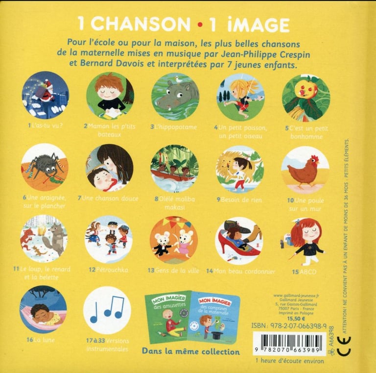 Mon Imagier Des Chansons De La Maternelle Livre Cd Jean Philippe