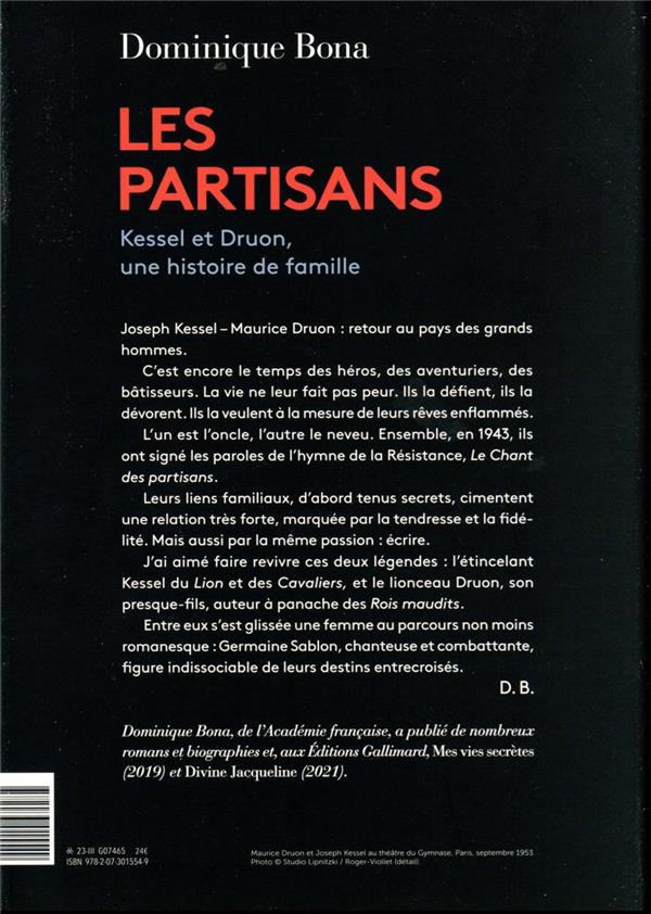 Les Partisans Kessel Et Druon Une Histoire De Famille Dominique