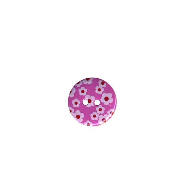 Bouton Fleurs Fuchsia Mm Unit Boutons Customisation