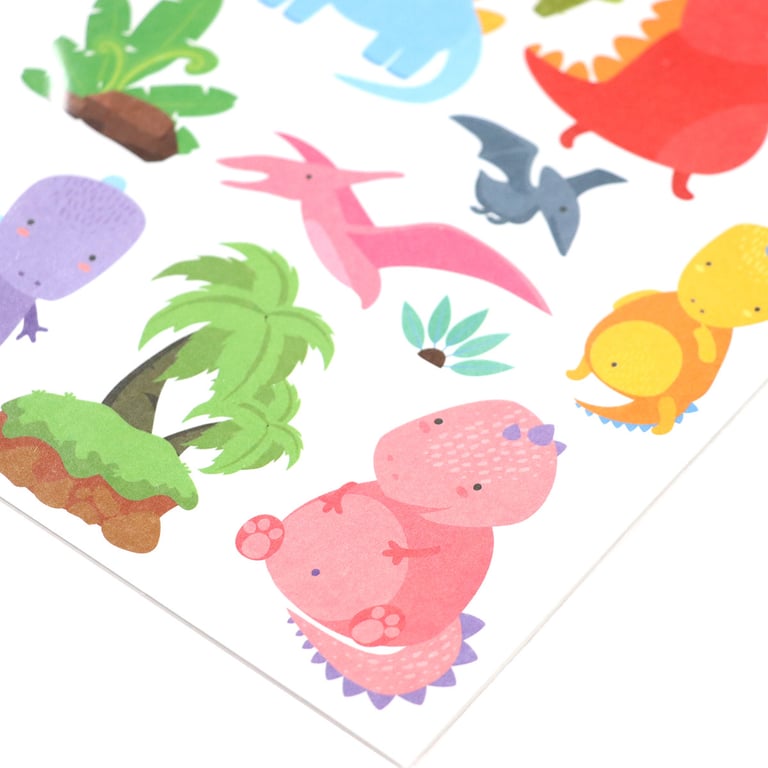 17 stickers papier Dinosaure Créalia Gommettes stickers