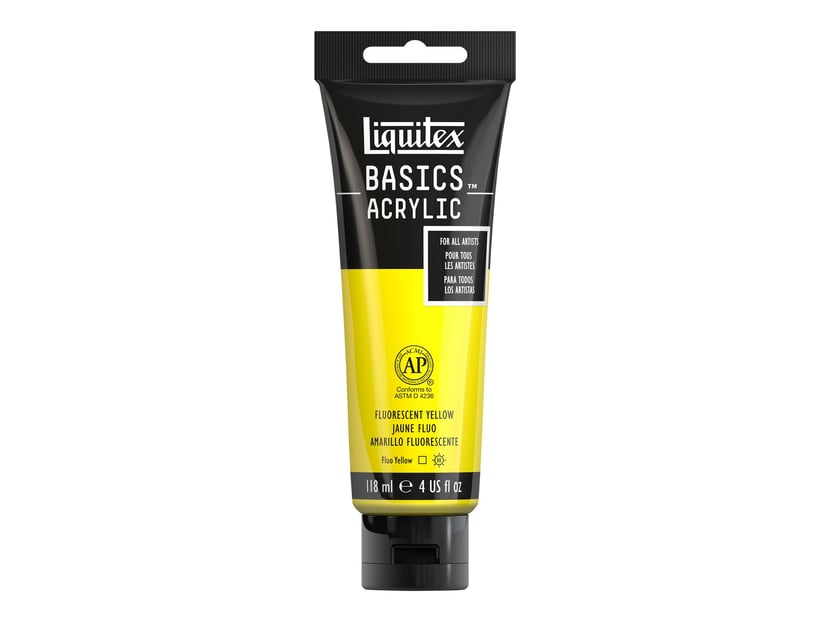 Acrylique BASICS Liquitex 118ml Jaune fluorescent Acrylique étude