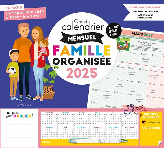 Grand Calendrier Mensuel Famille Organis E Dition Cultura