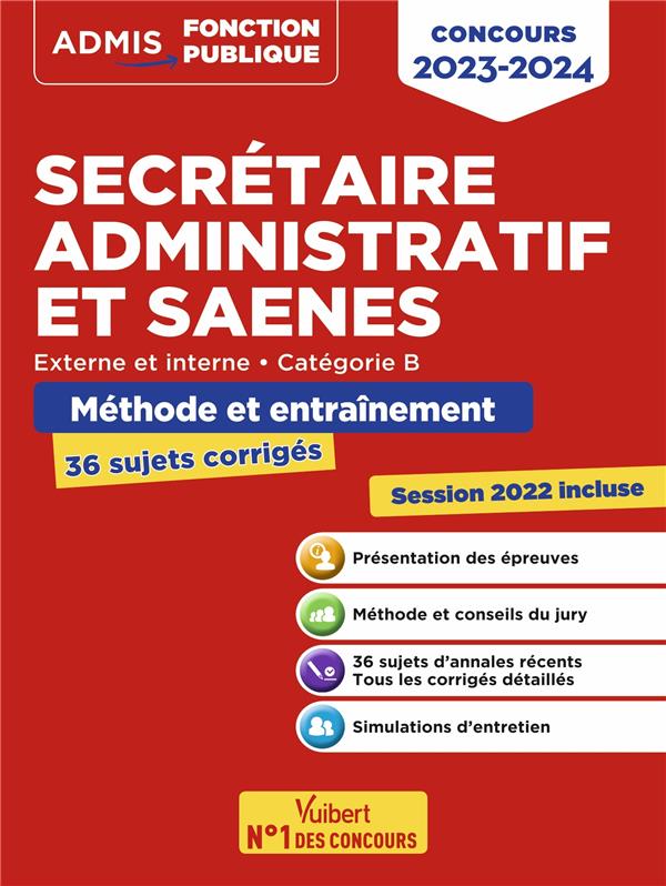 Concours secretaire administratif et SAENES catégorie B méthode et