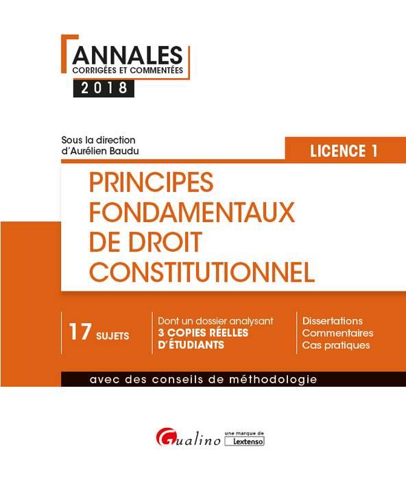 Principes Fondamentaux De Droit Constitutionnel Licence Collectif