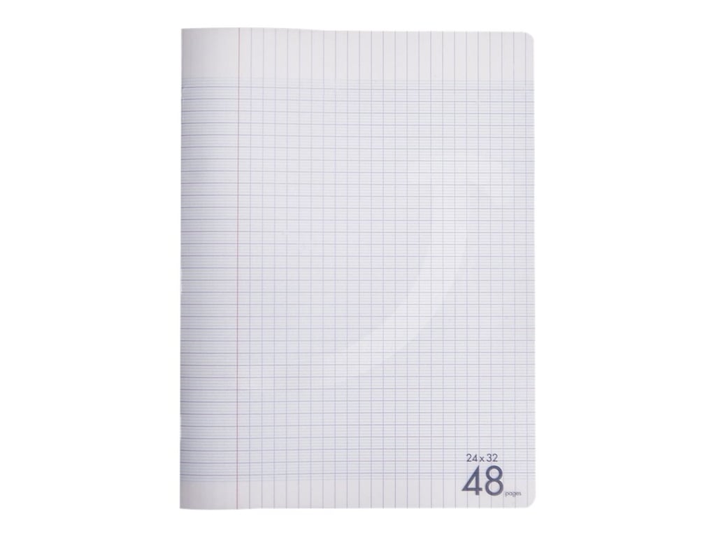 Cahier - 24 X 32 Cm - 48 Pages Grands Carreaux - Transparent - Cultura ...