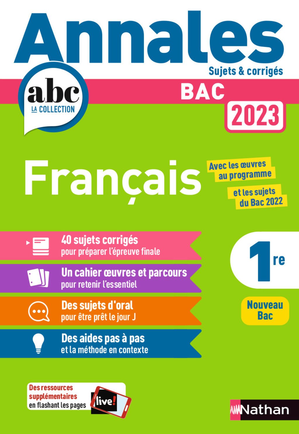 Sujets Bac Francais 2023 Annales ABC du BAC 2023 - Français 1re - Sujets et corrigés - Enseignement  commun première - Epreuve finale Bac 2023 - EPUB : Séléna Hébert,Florence  Renner,Anne Cassou-Noguès,Delphine Fradet - 9782095014360 | Cultura