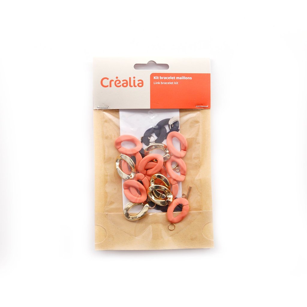 Kit bracelet maillons - Corail - Créalia
