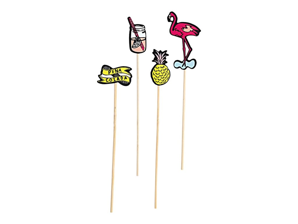 Lot De 50 Pics à Cocktail En Acier Inoxydable - Avec Roulettes, Pour Apéritifs Et Brochettes