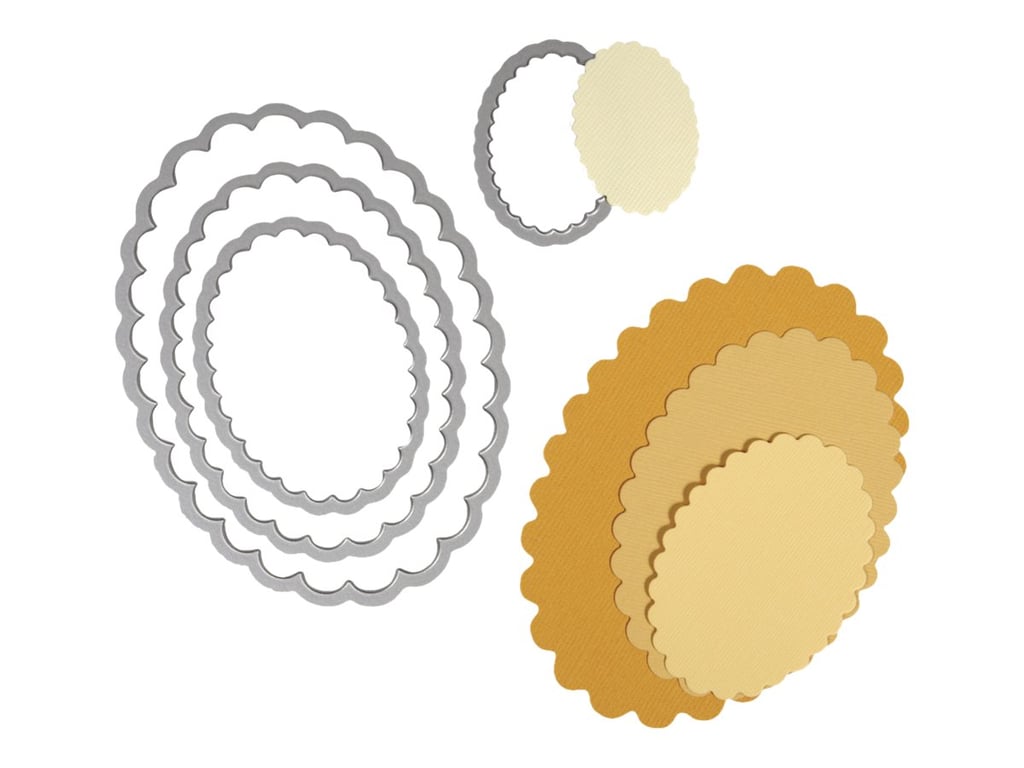 Sizzix Framelits Stanzschablonen-Set – Klassische Ovale, Für Stanzmaschinen Wie Big Shot, Saubere Schnitte