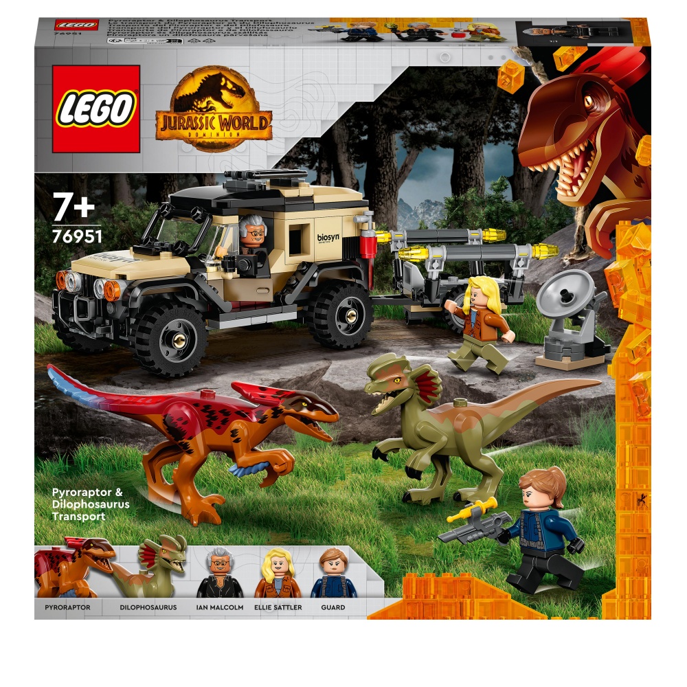 Le transport du Pyroraptor et du Dilophosaurus - LEGO® Jurassic World™ -  76951 | Cultura