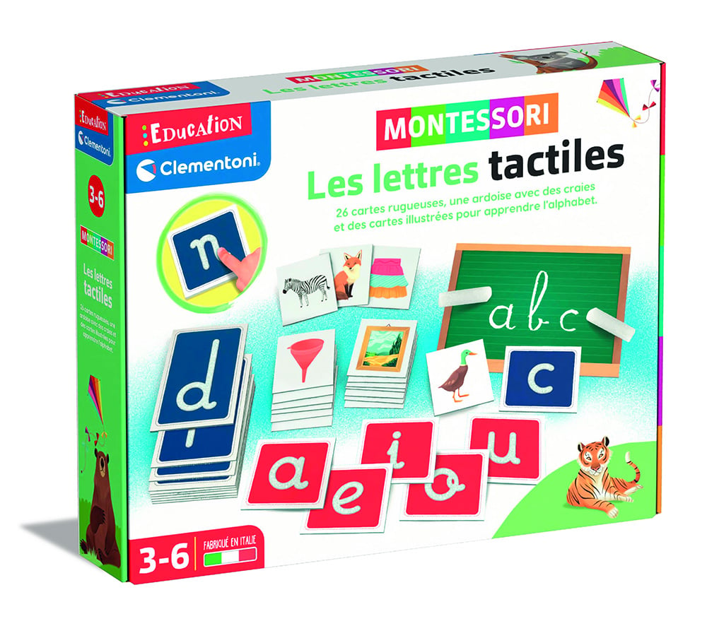 Lisciani LALPHABET Jeux EDUCATIF Multicolore FR72446 Montessori-L’Alphabet Tactile 