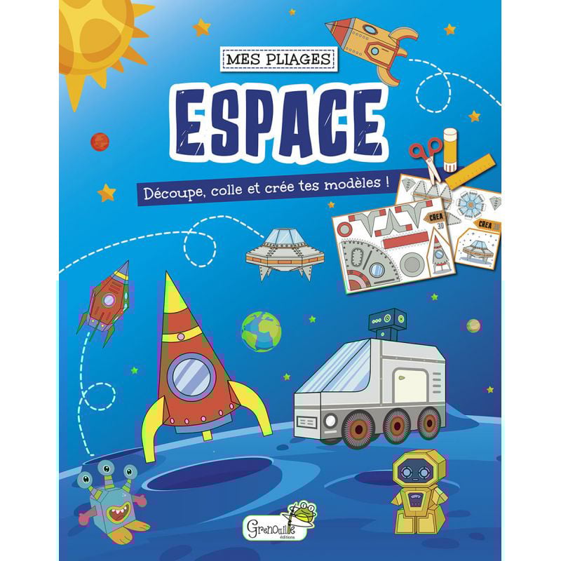 Mes pliages Espace Grenouille éditions Origami enfant Découpage