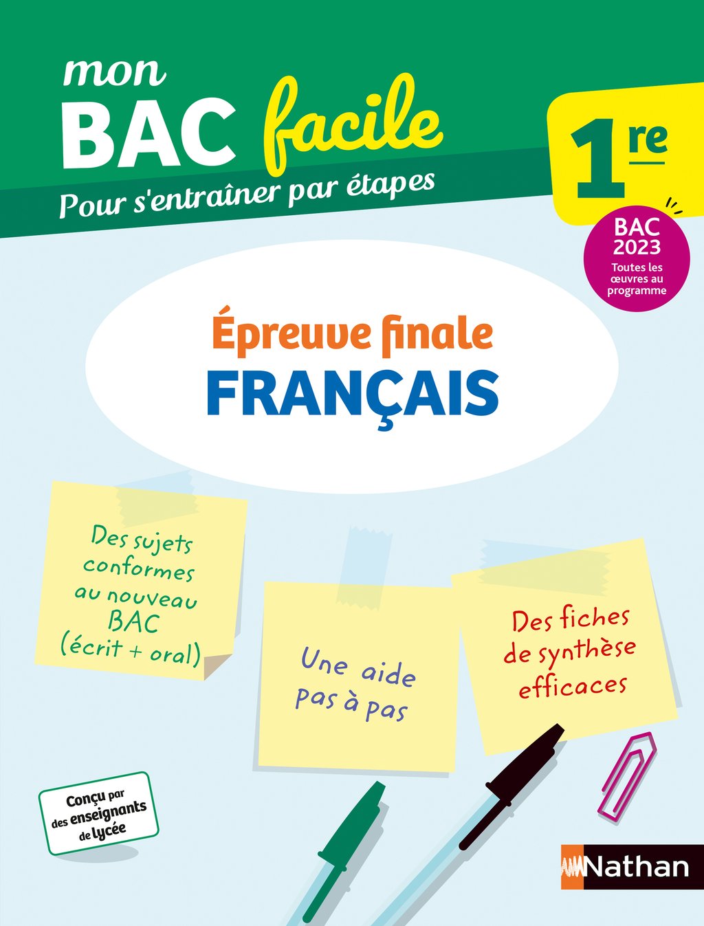 Programme Français Première 2023 Français 1re - Mon BAC facile - Epreuve finale - Enseignement commun  Première - Préparation à l'épreuve du Bac 2023 - EPUB : Marie Aillet,Emilie  Dhérin - 9782095015800 | Cultura