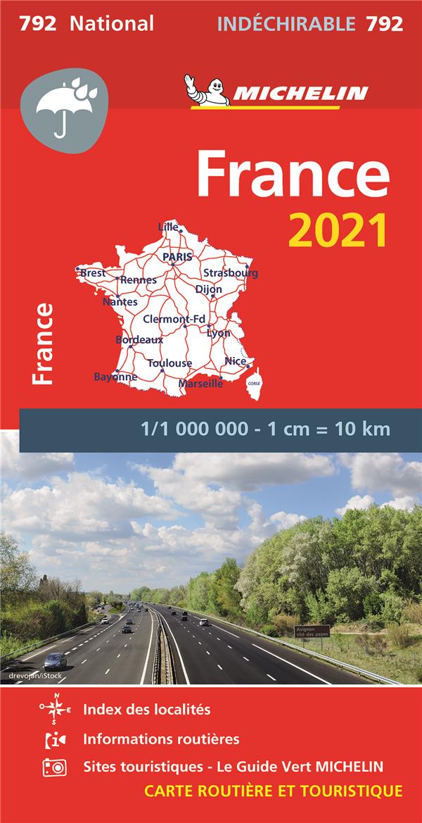 CR NAT 710 France détaillée 1/800 000 CARTES, 7650 