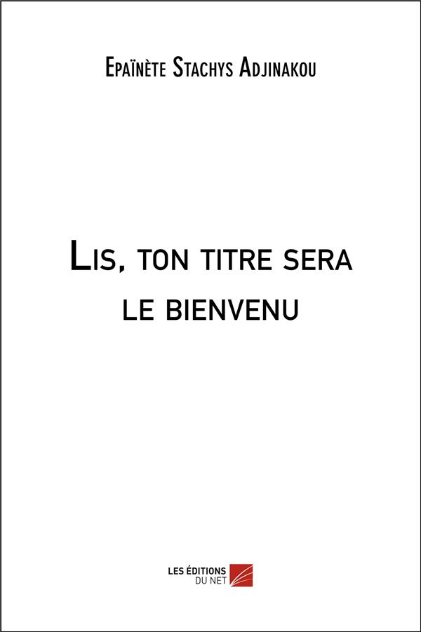 Lis, ton titre sera le bienvenu 2312085194 Poésie Cultura