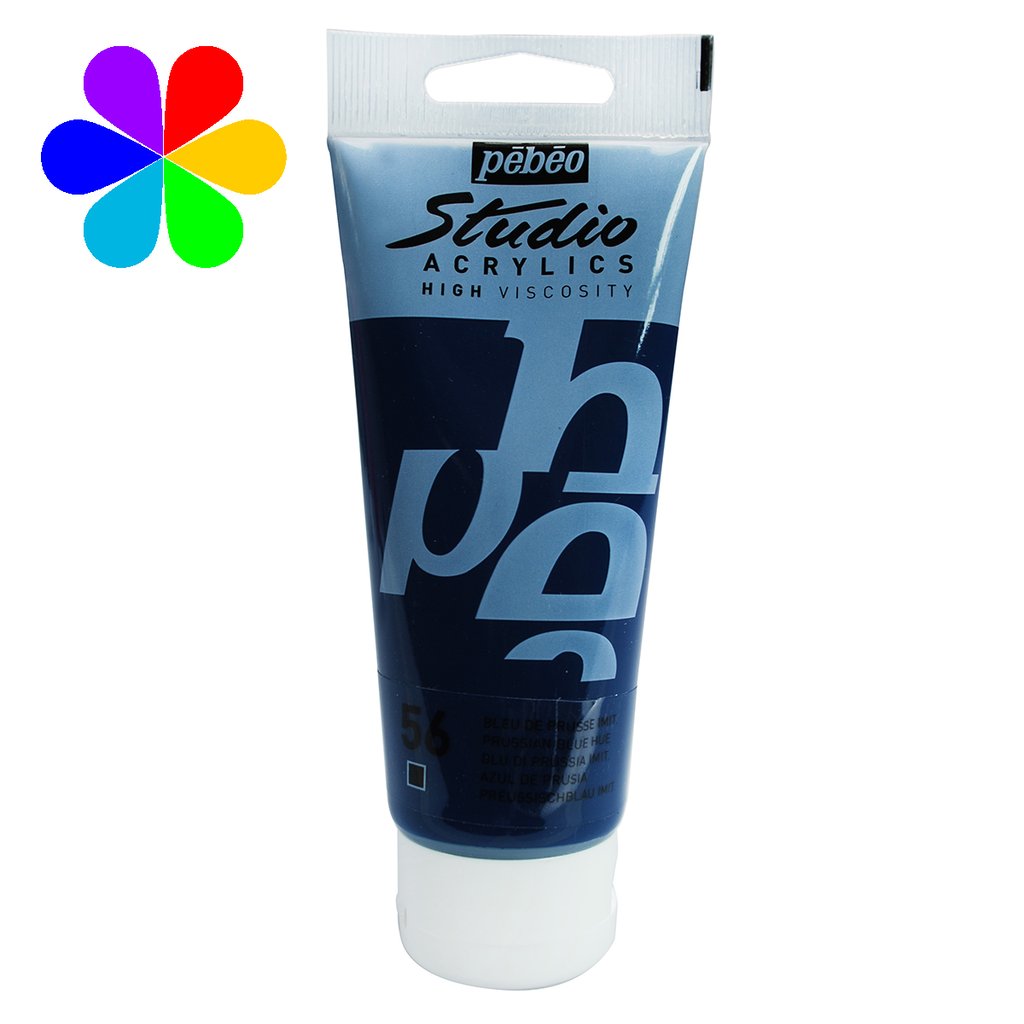 Pébéo Studio - Vernice Acrilica Alta Viscosità, Colore Arancione Fluorescente Trasparente, Tubo Da 100 Ml, Finitura Opaca Satinata, Per Tela, Legno E Mixed Media