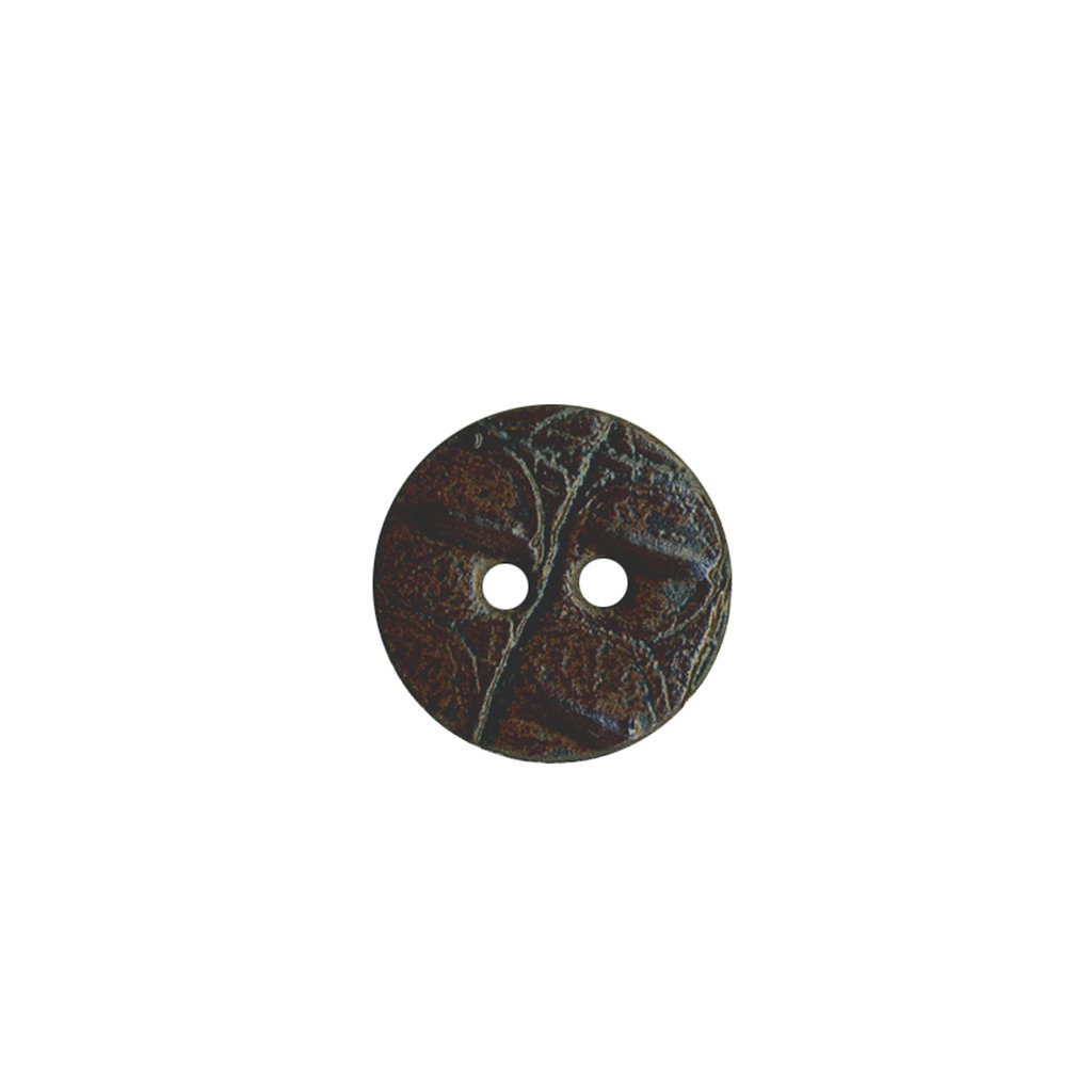 Lot De 6 Boutons Vintage Marron - Motif Creusé, Incurvés, 22mm De Diamètre - Réf. 240