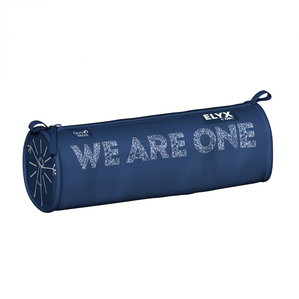 Trousse PSG Paris Saint-Germain - 2 Compartiments - Format 23 X 10 Cm - Toile Polyester 600D - Bandeau Blanc