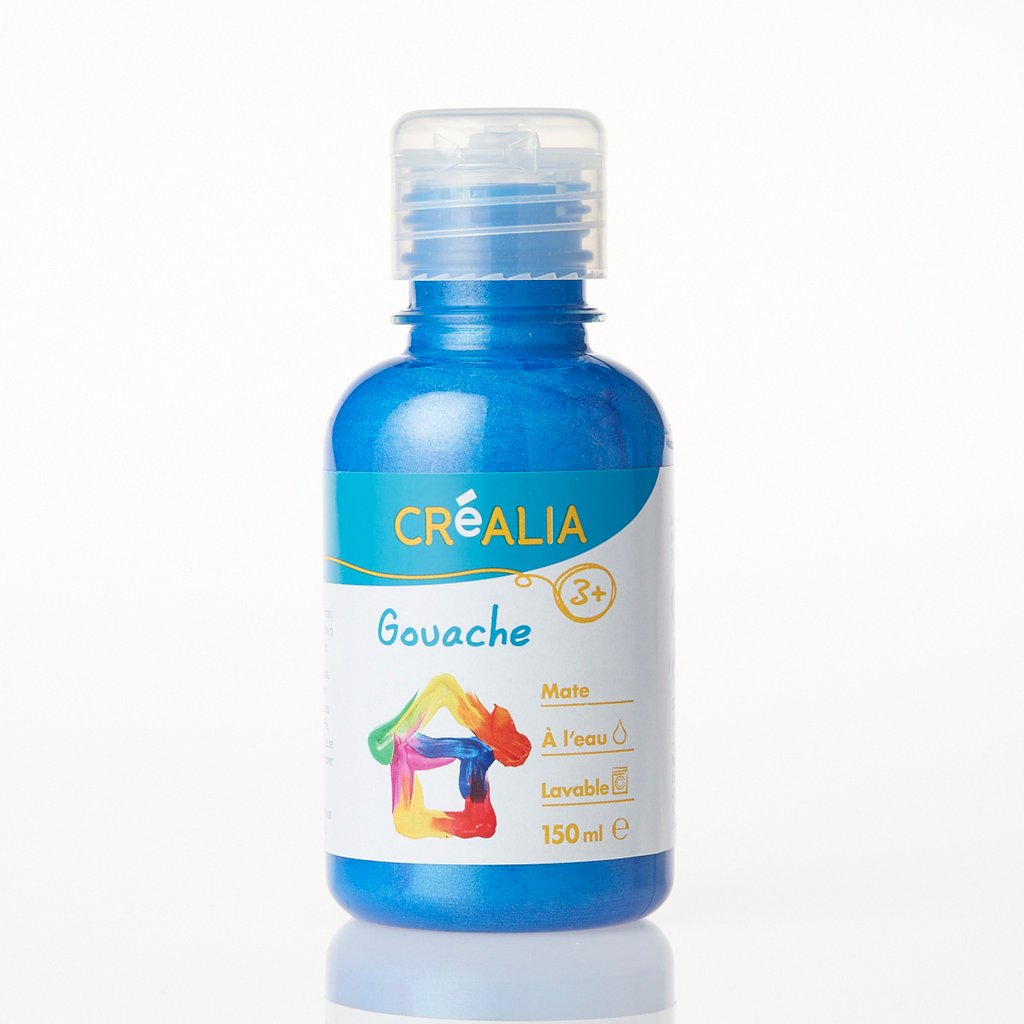 Gouache 150 Ml Bleu Metallise Peinture Gouache Enfant Peinture Pour Enfant Cultura