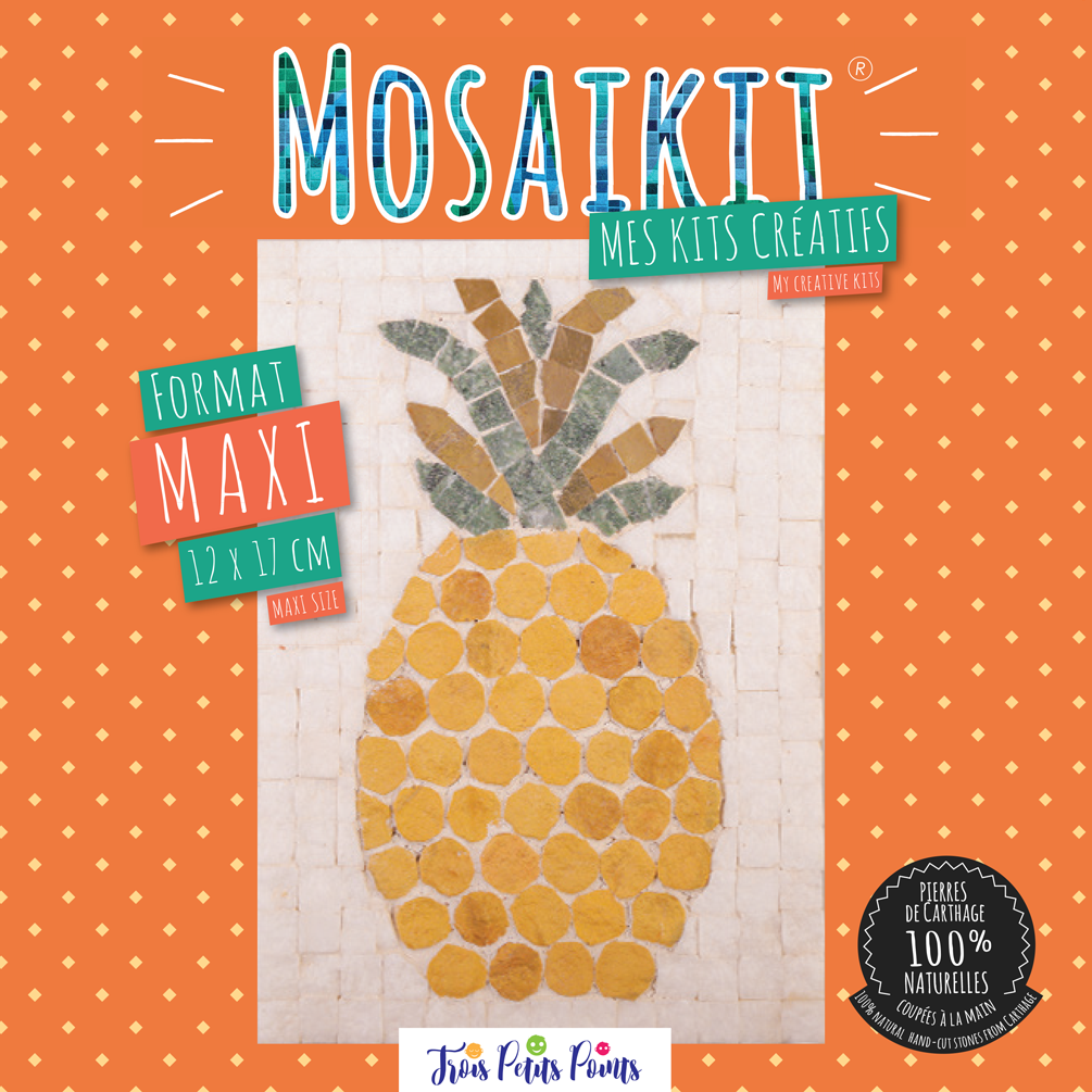6192459602271 Trois petits points Kit Mosaique Complet-Ananas-Maxi