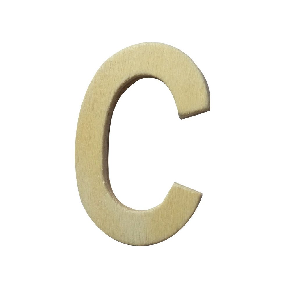 Artemio 11,5 cm Bois Lettre C en majuscules de Couleur Beige 