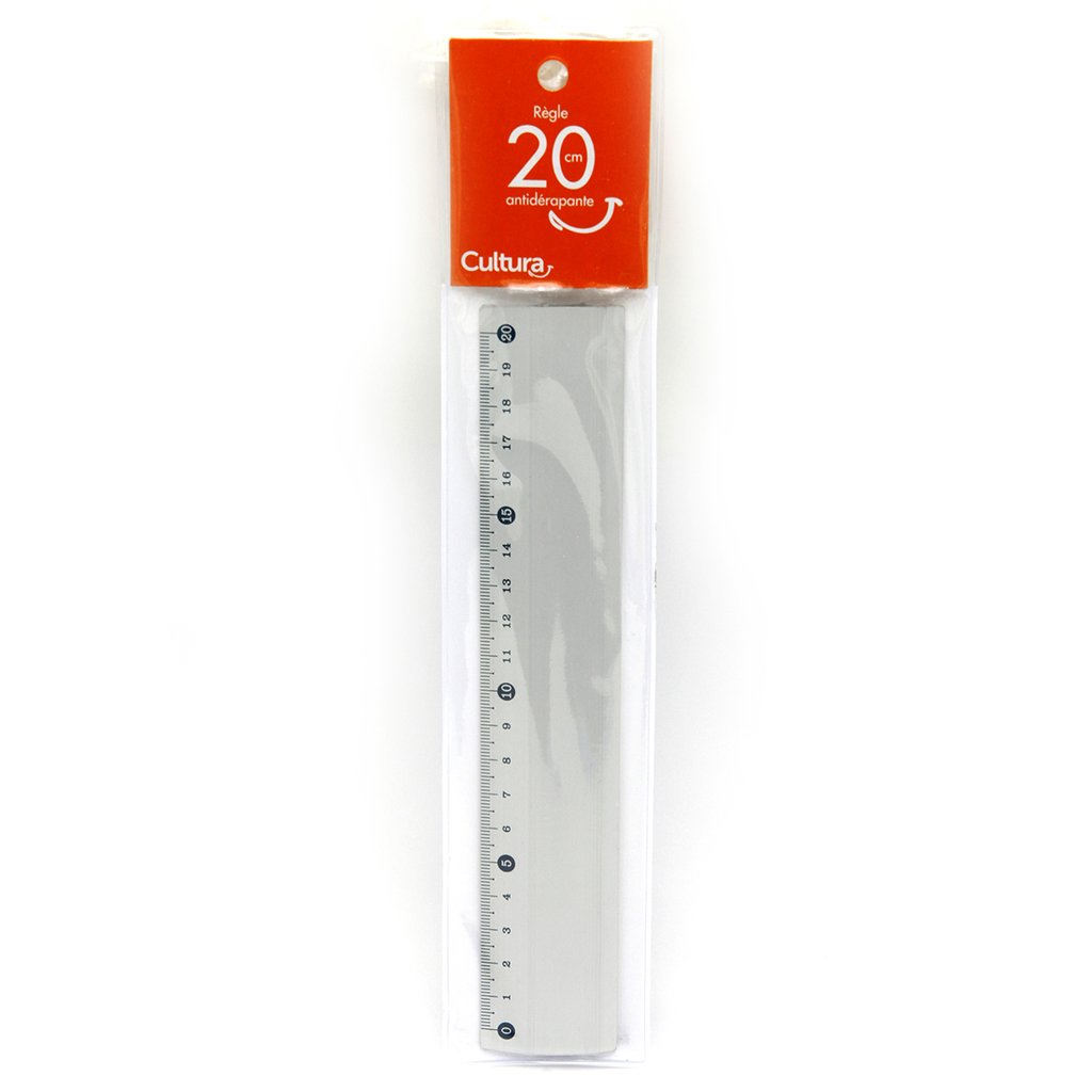Règle en aluminium antidérapante - 20 cm - Cultura - Règles - Tracer ...