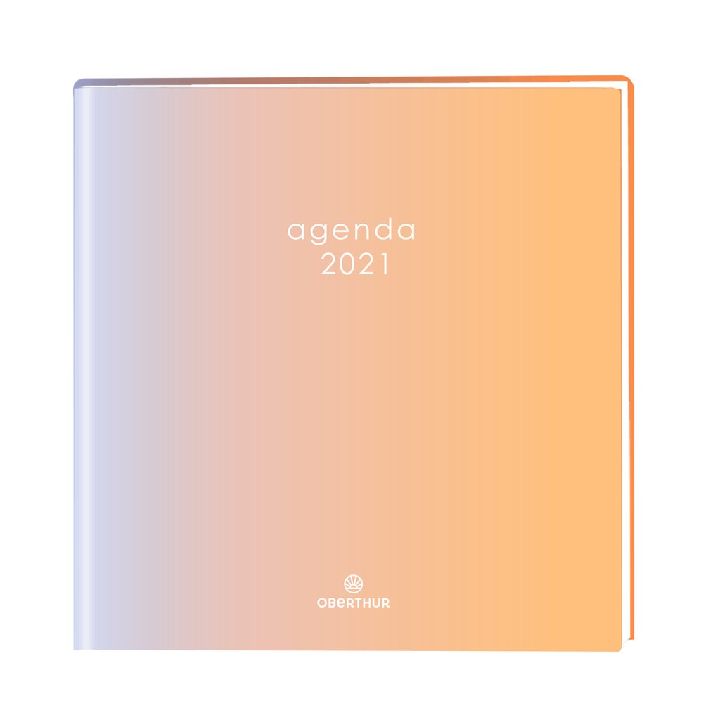 Agenda Semainier Carré ANAHITA 2026 - 16x16cm, Couverture Rose Rétro, Bilingue Français/anglais