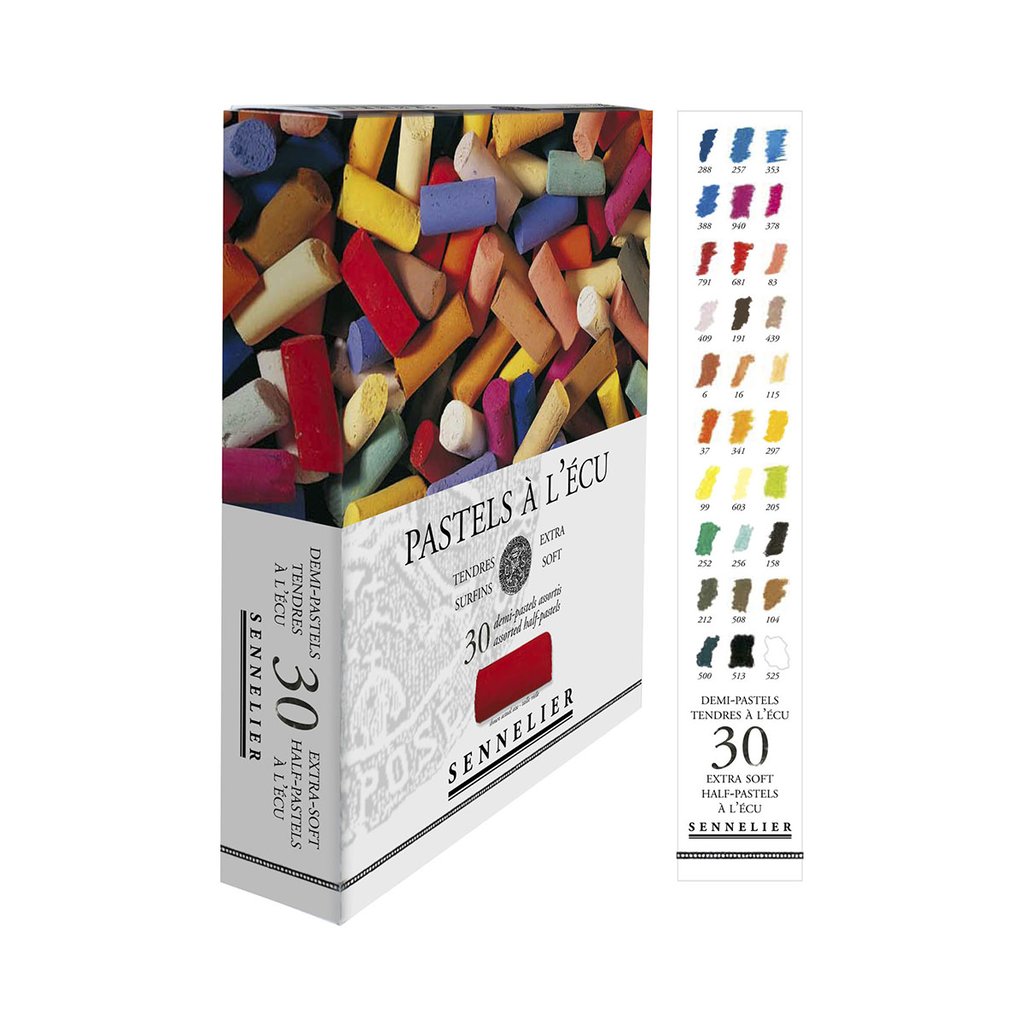 30 demipastels à l'écu Assortis Pastels à l'huile Pastel