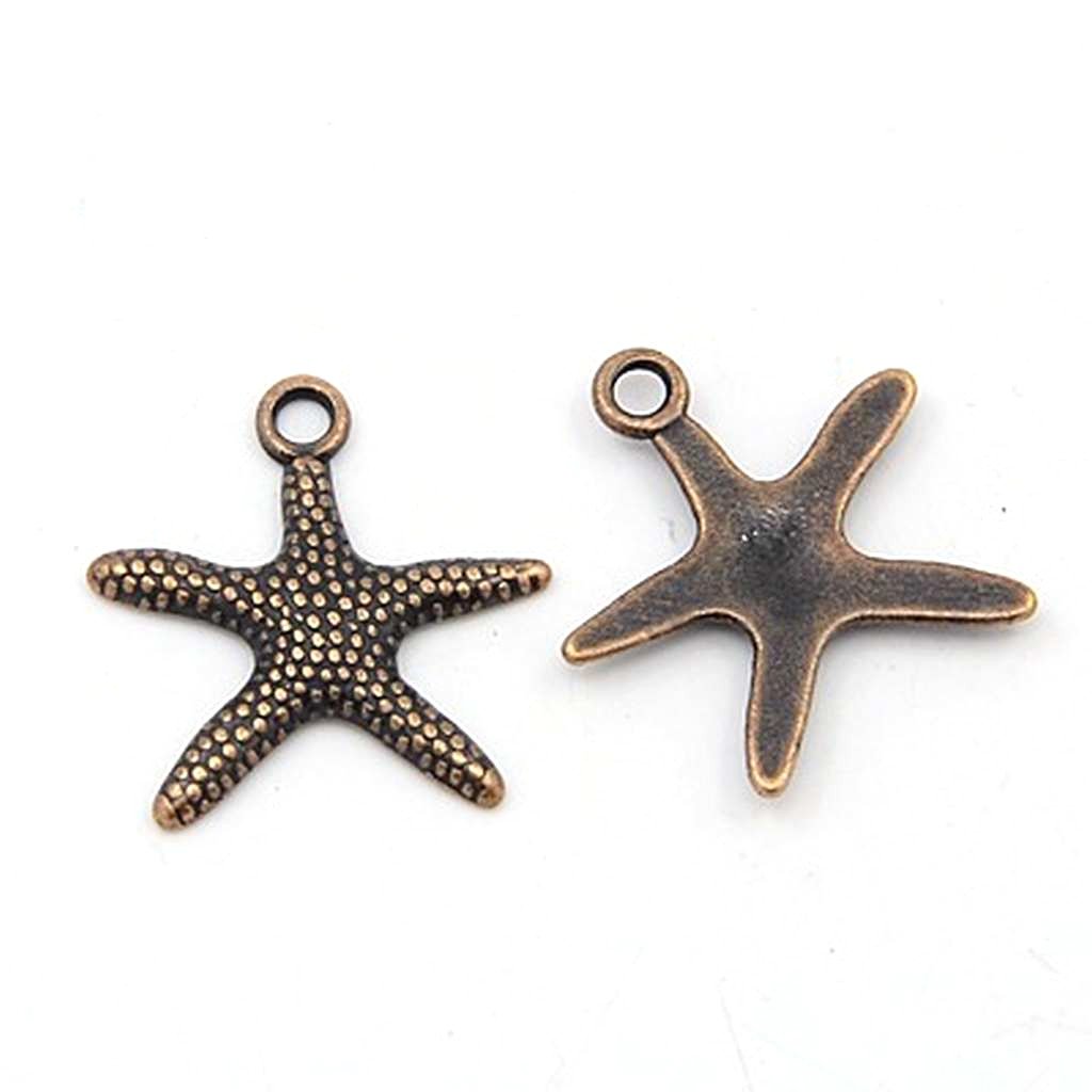 5 Breloques étoiles De Mer Métal 17*14 Mm - France - Foto 3