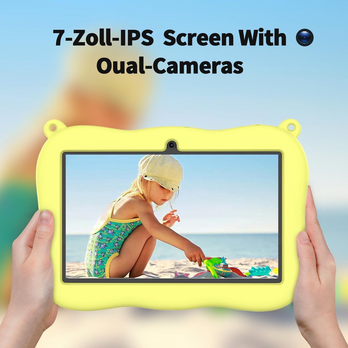 Tablette Enfant HotLight 7 Pouces Android 13 - 5GB RAM + 32GB ROM - Contrôle Parental - Écran IPS HD - Avec étui Renforcé Bleu