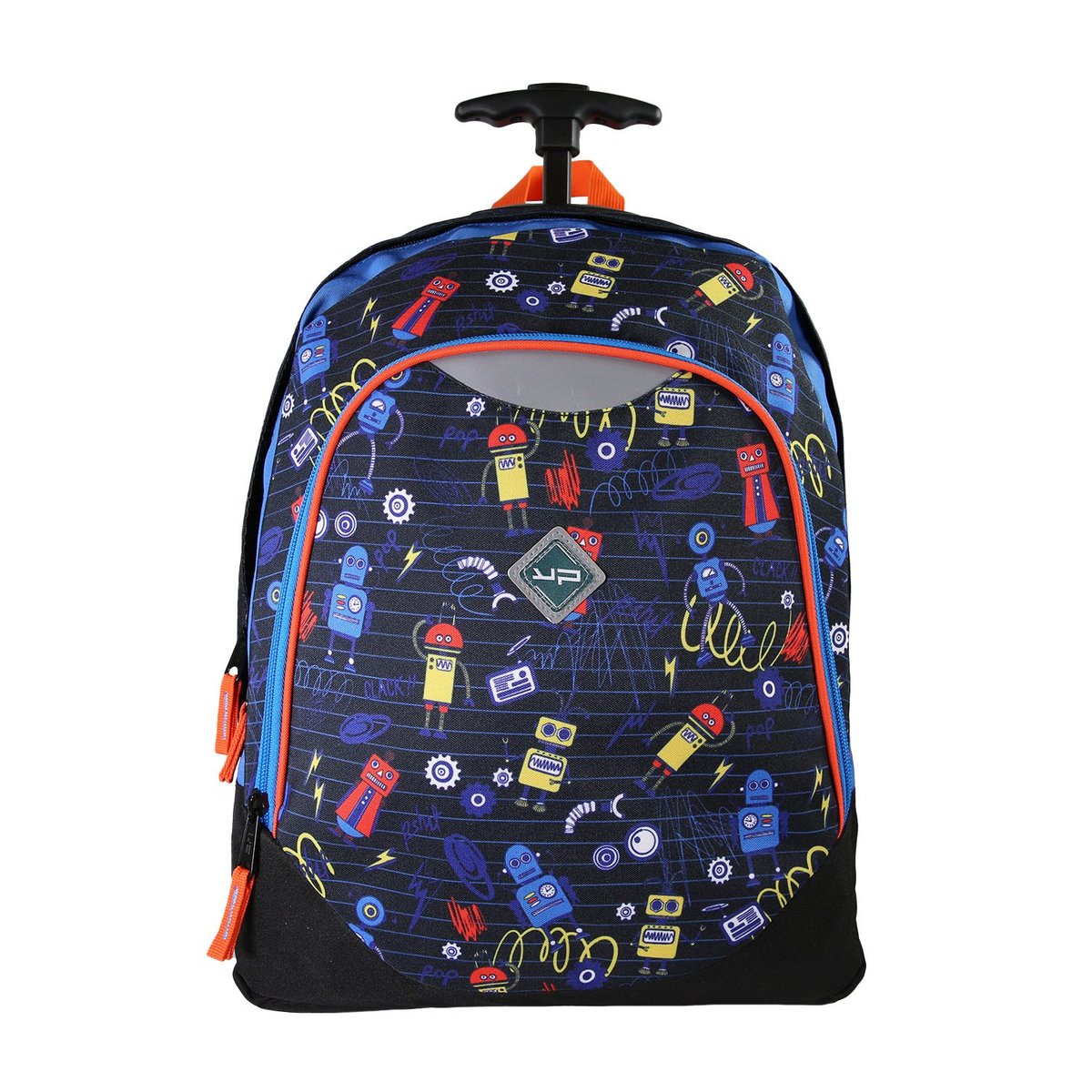 Sac à Dos à Roulettes Primaire Recyclé Robot Compartiments