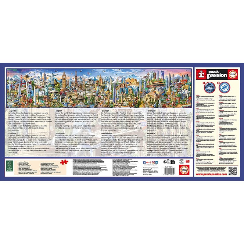 Piezas Puzzle Mas Grande Del Mundo EDUCA Puzzle 42000 Le Tour Du