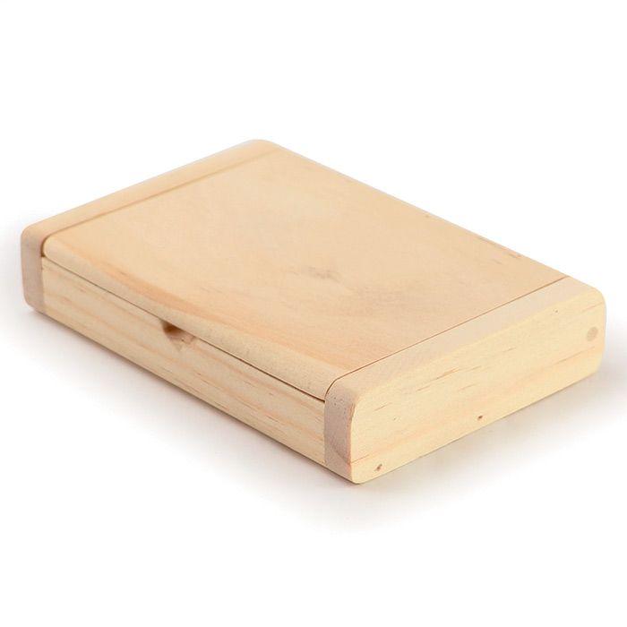 3 étuis à Cartes De Visite En Bois De Hêtre - Présentoir Bureau élégant 11x3x4 Cm - Pour Cartes Ou Petits Objets - 5