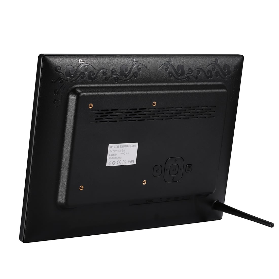 Cadre Photo Numérique 15 Pouces - Écran LED HD, Batterie Lithium, Lecteur Vidéo Et Photo, Support Murale Inclus (Noir)