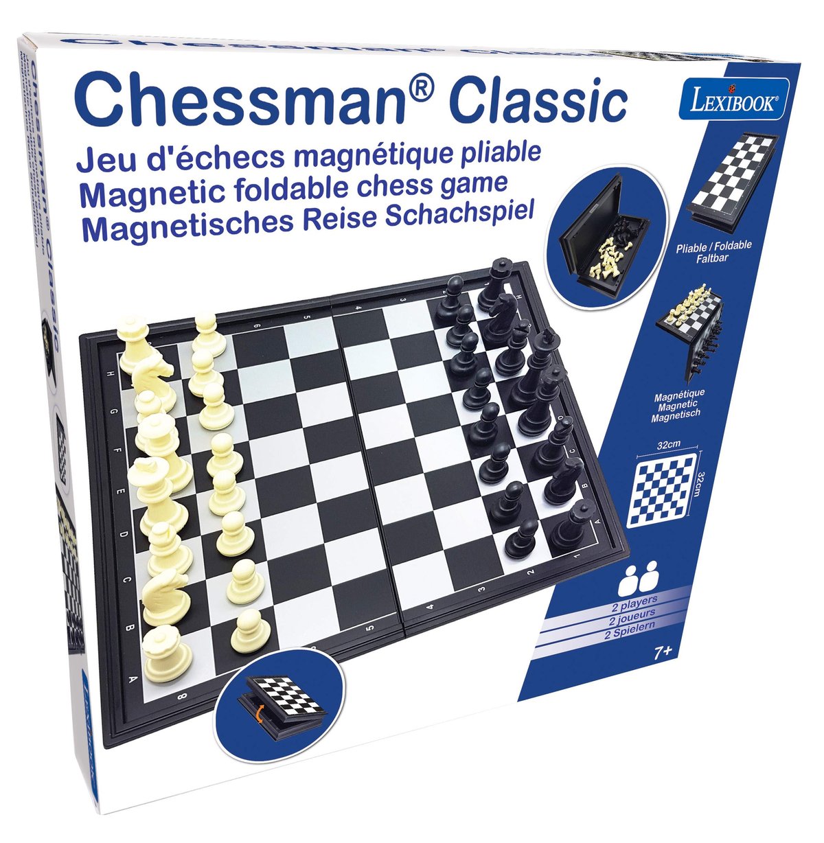 Jeu De Backgammon Magnétique 3 En 1 - 12,5" Avec Échecs & Dames - Voyage Pliable - Neuf