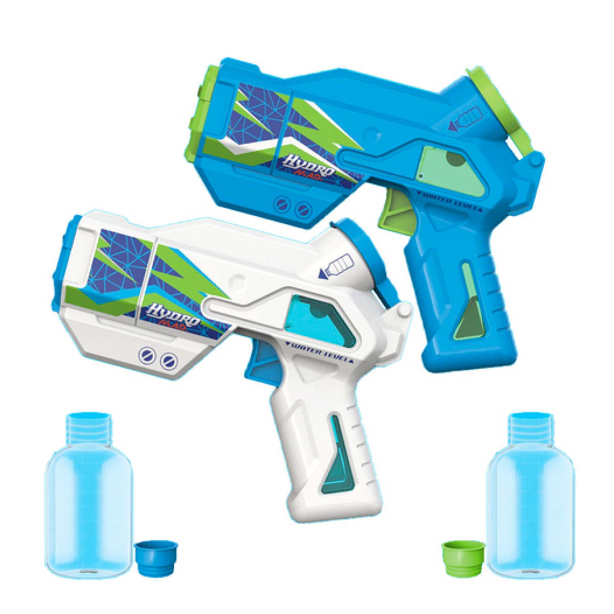 BelleVive – Lot De 2 Pistolets à Eau Mini – ABS Transparent – Recharge Rapide – Pour Enfants Et Adultes – Jeu D’été Bataille D’eau