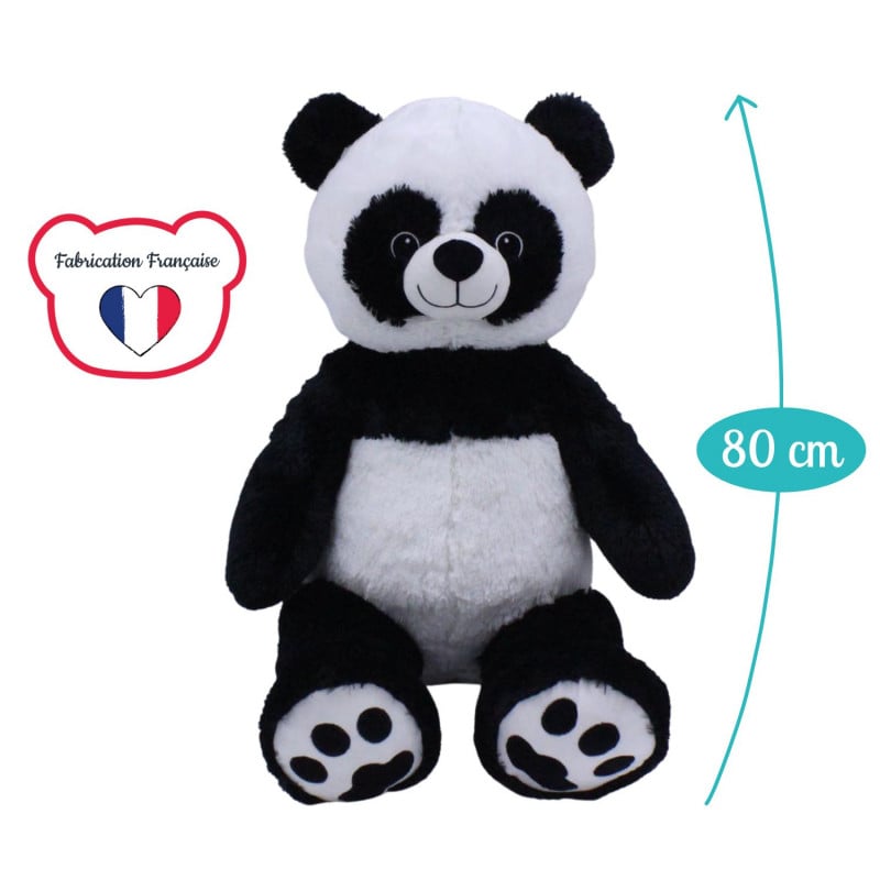 Peluche géante Panda Chouka 80cm Made in France Peluche et