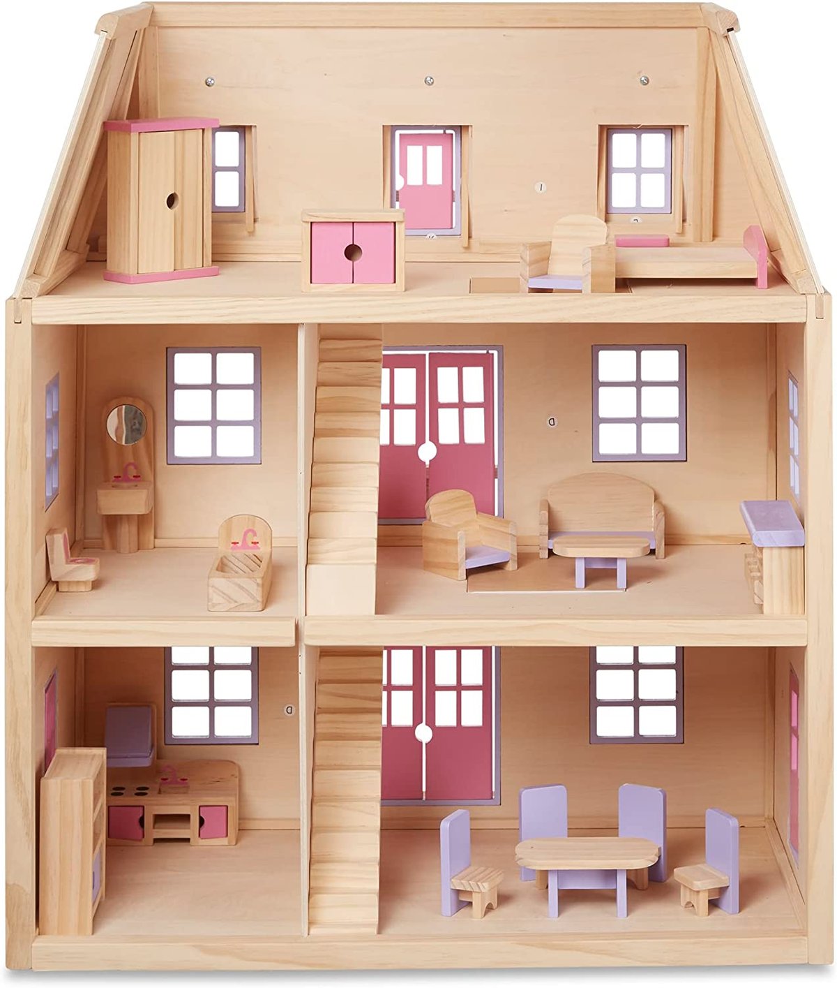 Porte En Bois Miniature 1:12 Pour Maison De Poupée - Accessoire Bricolage Enchanté En Bois Massif Pour Filles Et Garçons
