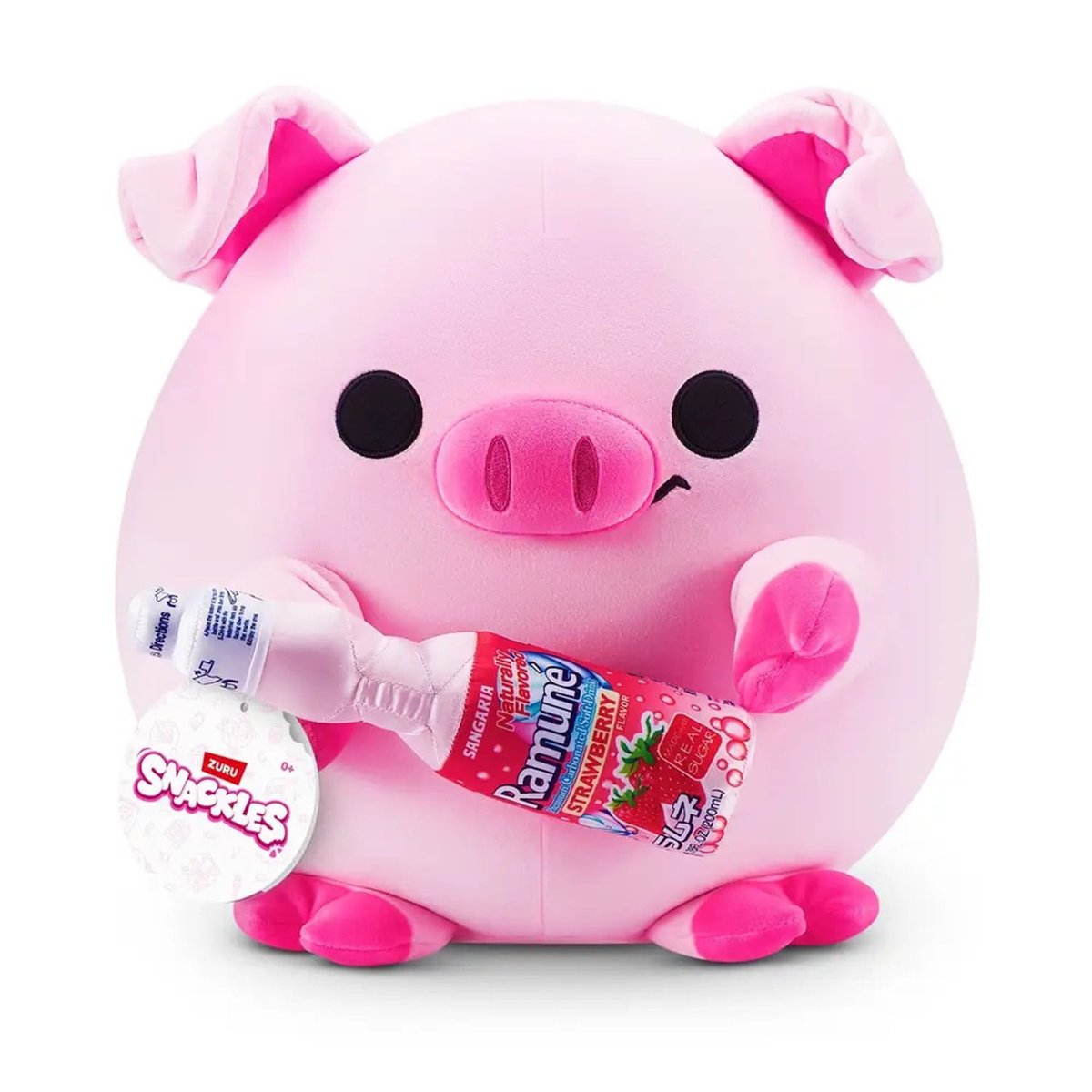 Snackles, peluche Serie 3 da 35 cm di ZURU, peluche con accessorio snack(Peaches) - Giochi e
