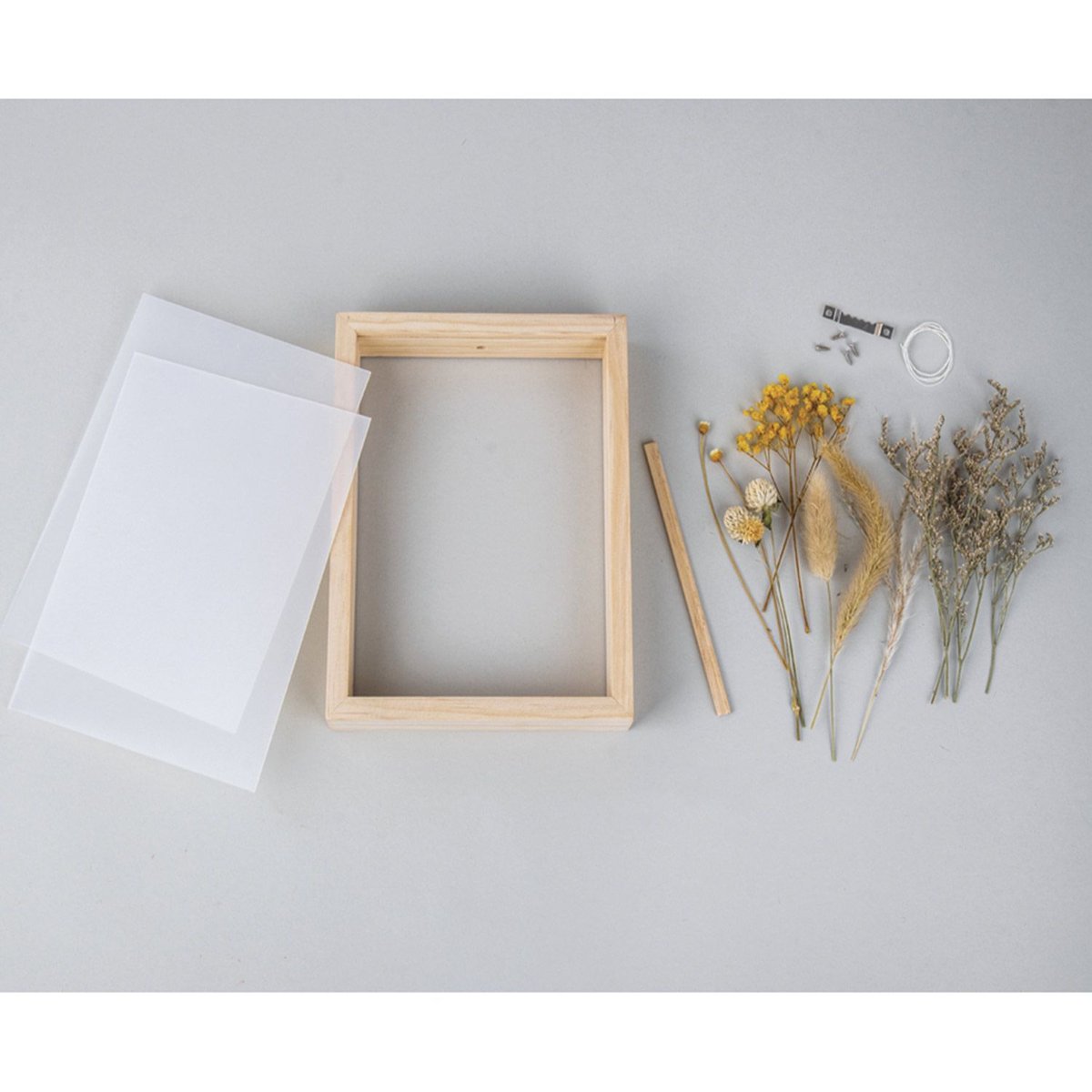 Kit Cadre bois Fleurs séchées, FSC 100